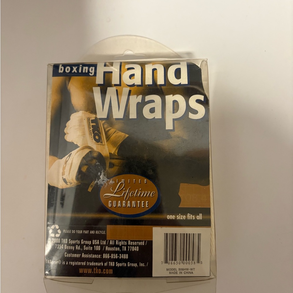 TKO Cream colored boxing Hand Wraps